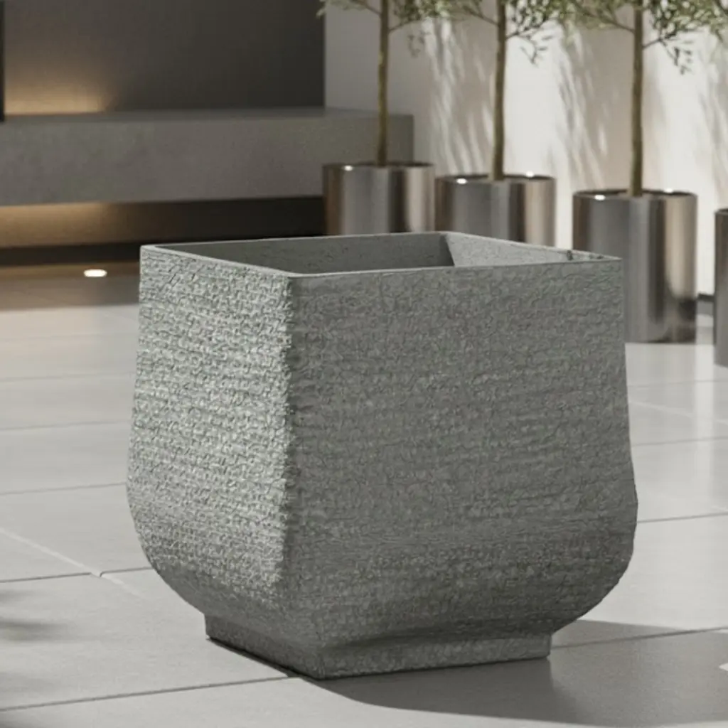 Pot Cobblestone Grey Square