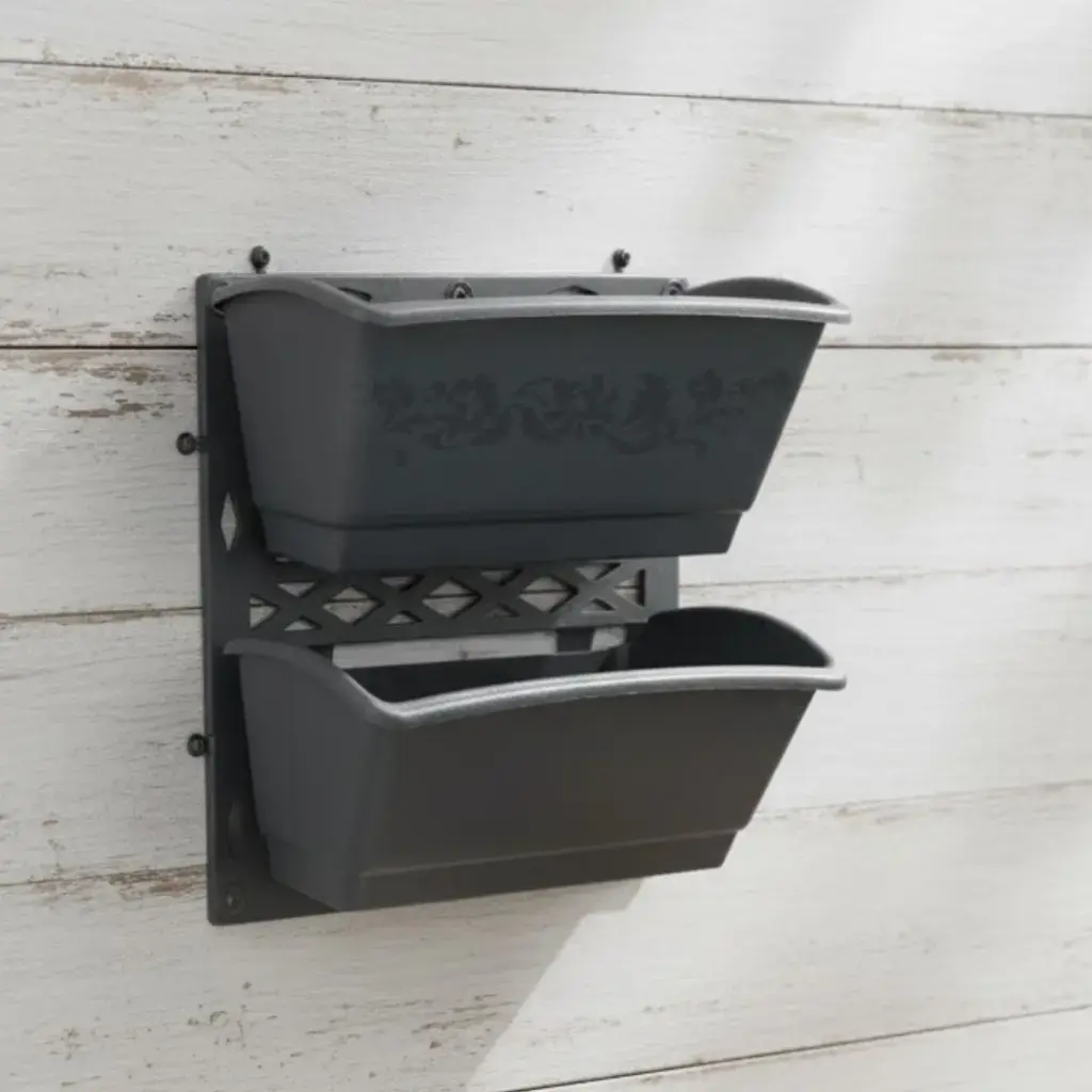 Pot Vertical Garden Black 12x12 (set)