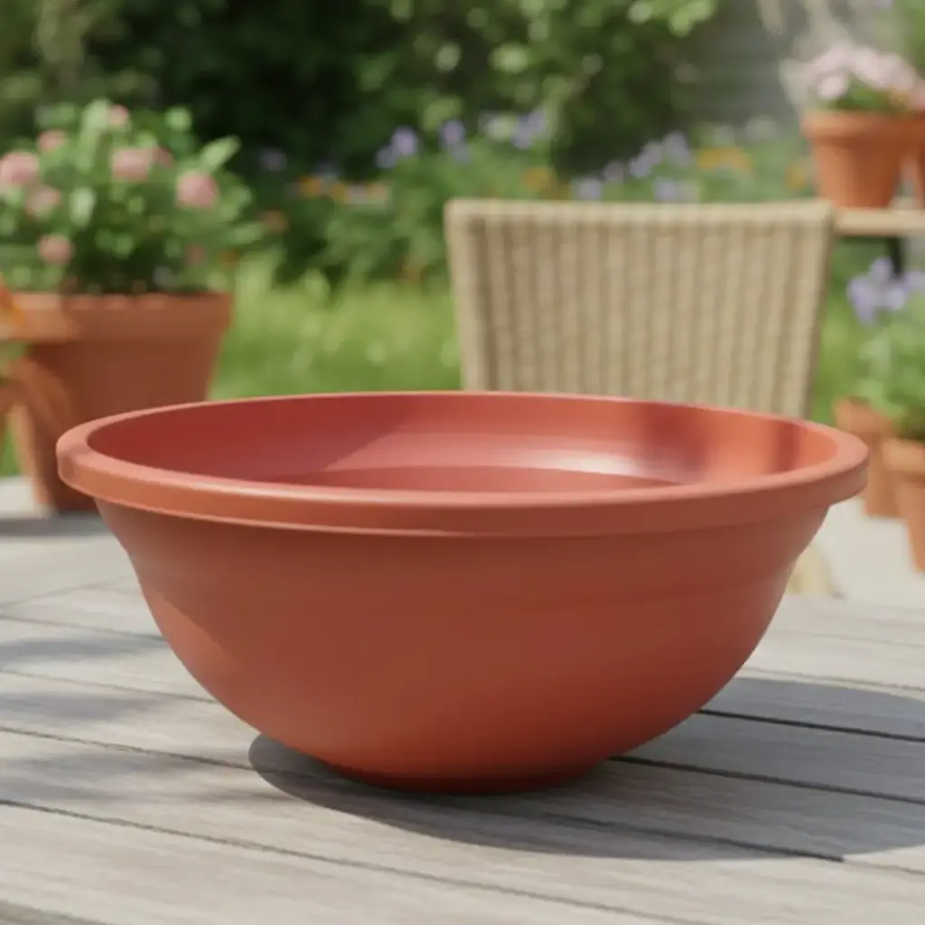 [POPL TCRO V056L H028 D065 D029] Pot Lilypon Bowl Big (Terracotta Round)