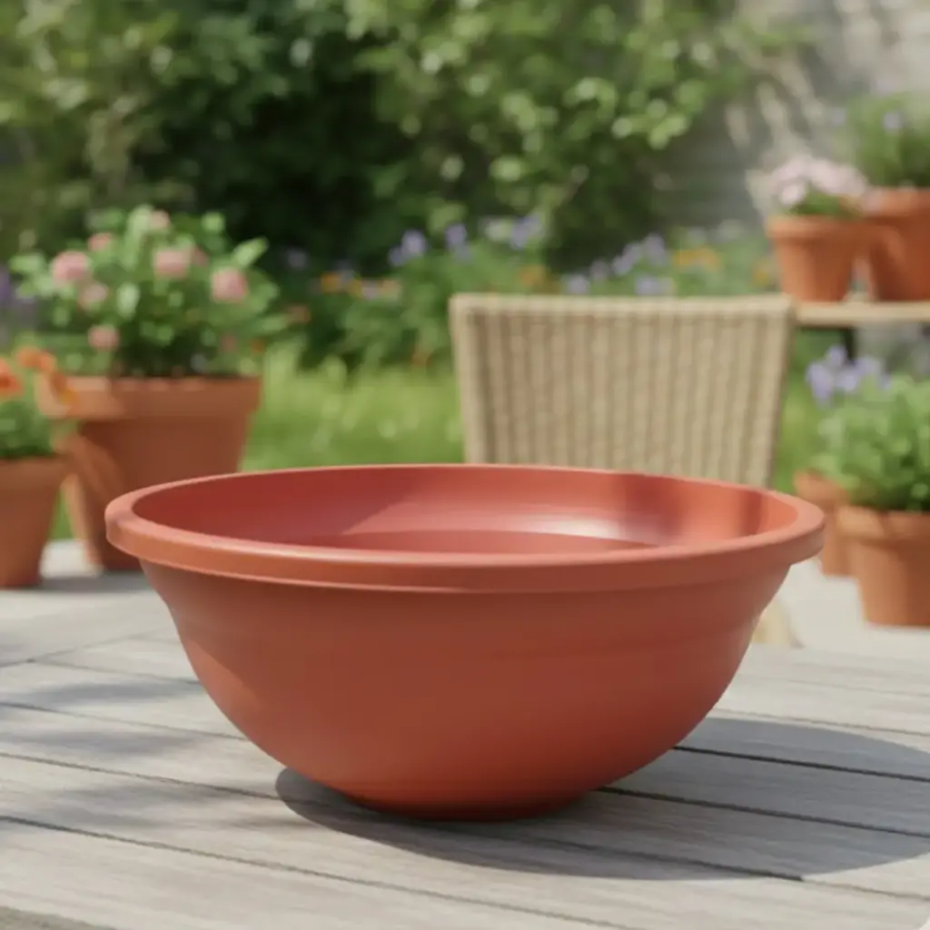 [POPL TCRO V009L H016 D034 D017] Pot Lilypon Bowl Small (Terracotta Round)