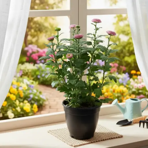 Shevanti Fireball Pink, Chrysanthemum Pompon 