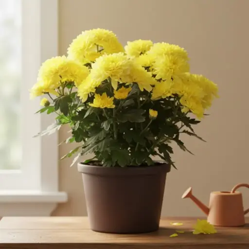 Shevanti Yellow, Chrysanthemum morifolium   