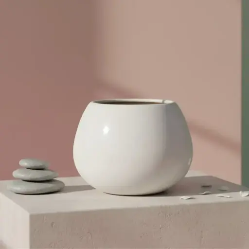 Pot Peta Mataki White