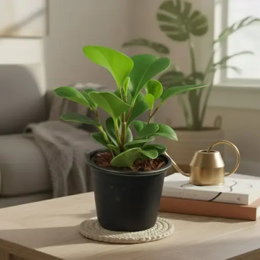 Baby rubber plant, Peperomia obtusifolia green