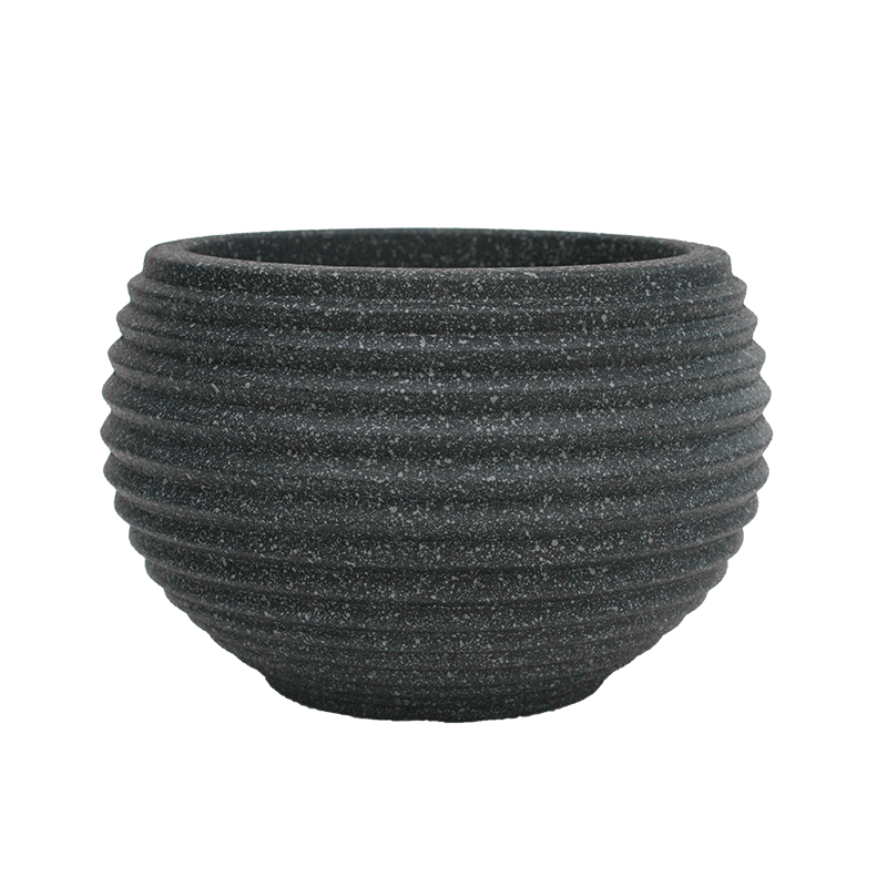 Pot Mediterranean Black Flat