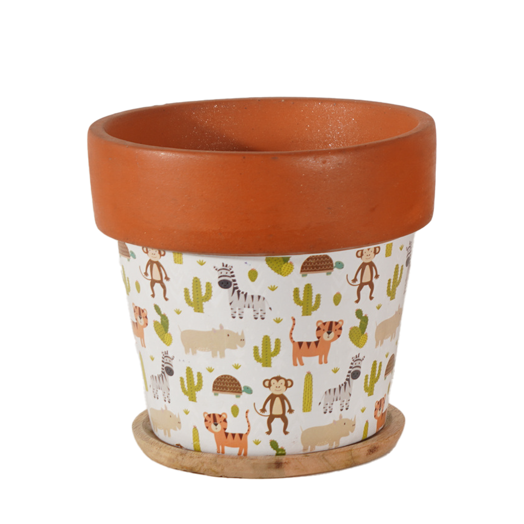 Pot Terracotta with Paper Design-Kids Jungle