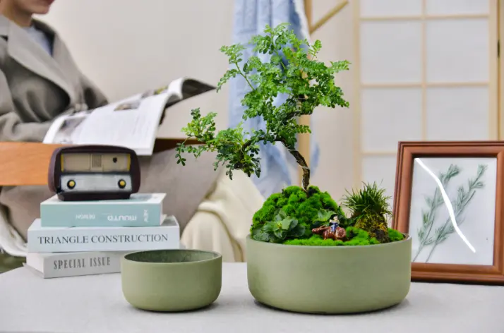 Pot cylindro Bowl Olive Green 3.webp