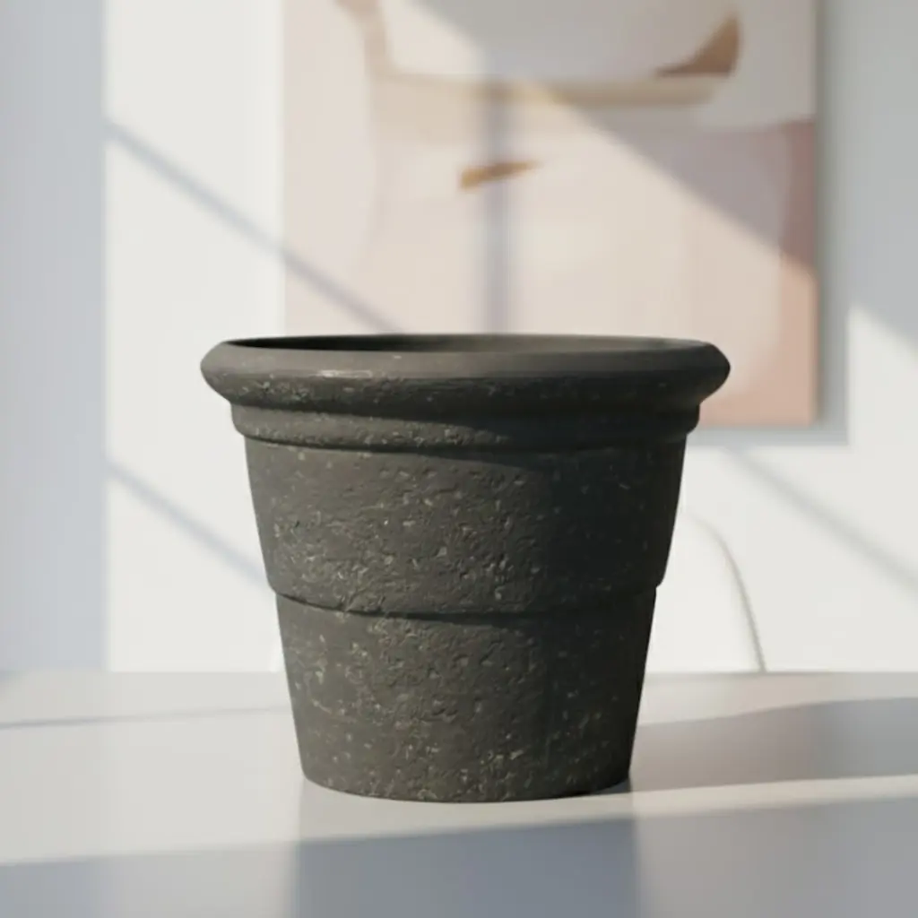 Pot Ash Stone Rolled Rim