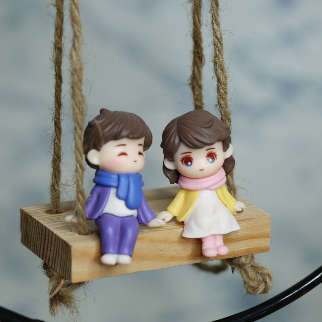 Miniature Couple- Scarf Couple blue(2 Pc)