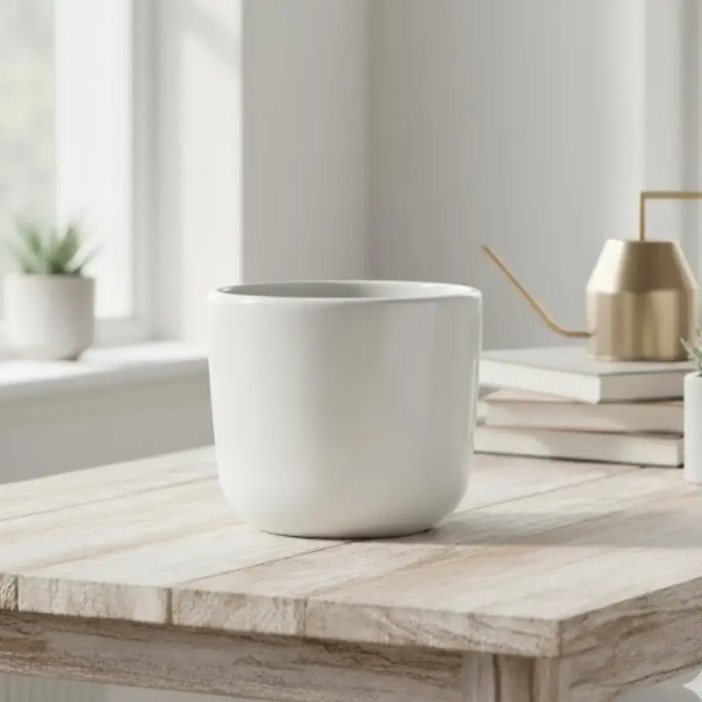 पॉट पाइप ओव्हल (White)