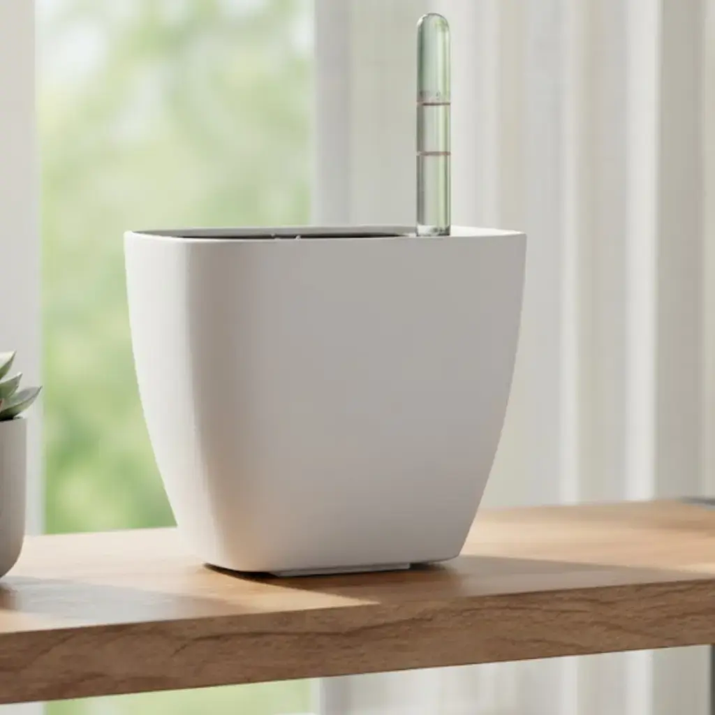 [POSW MXSQ W V0.9L L012 W012 H011] Pot Self Watering FF175-A (white)