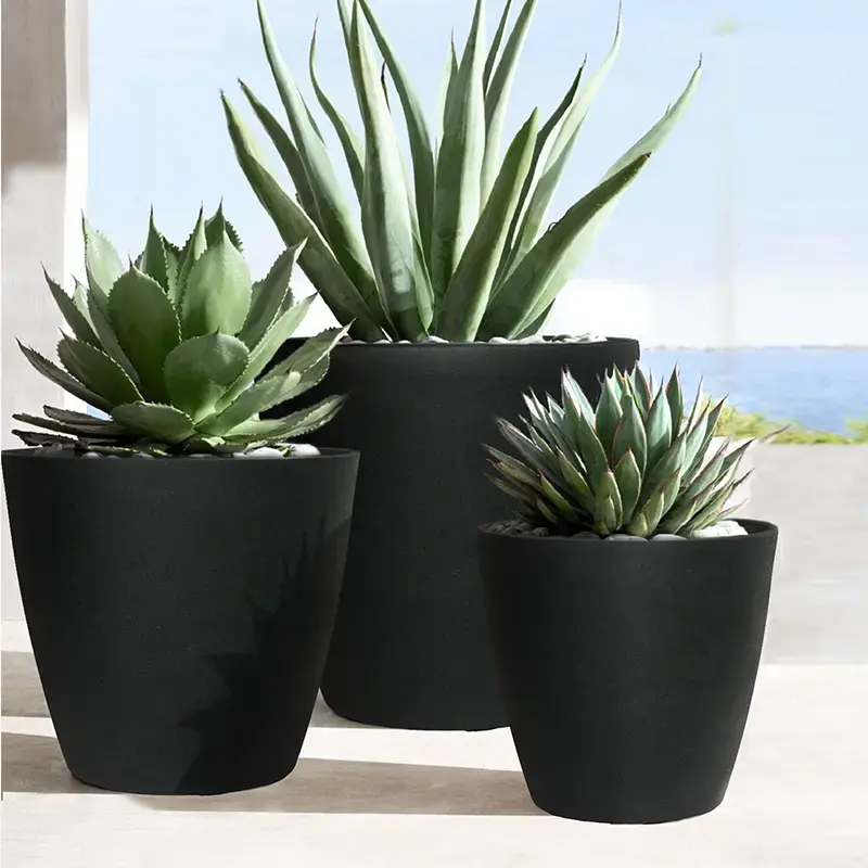 [SL6001A.15 Coal Black] पॉट एसेक्स (Size A, Coal Black)