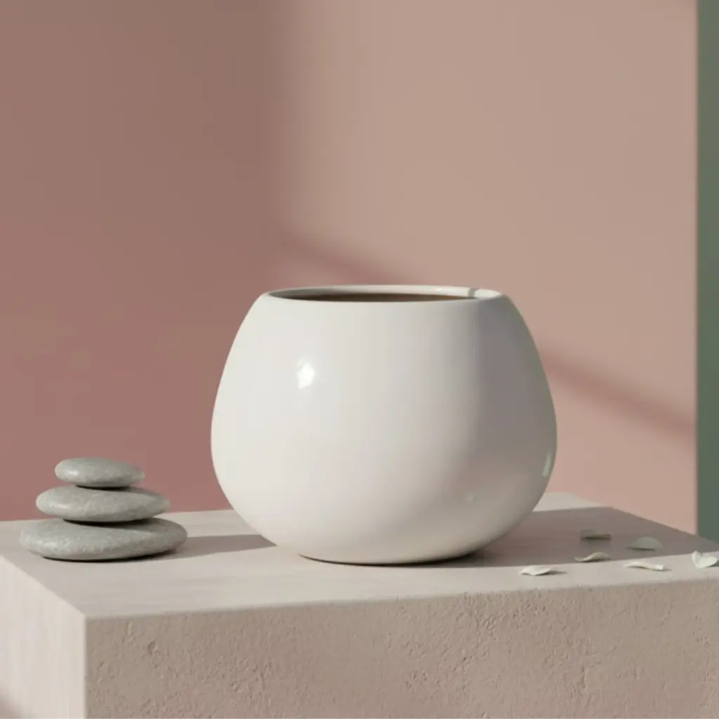 Pot Peta Mataki White