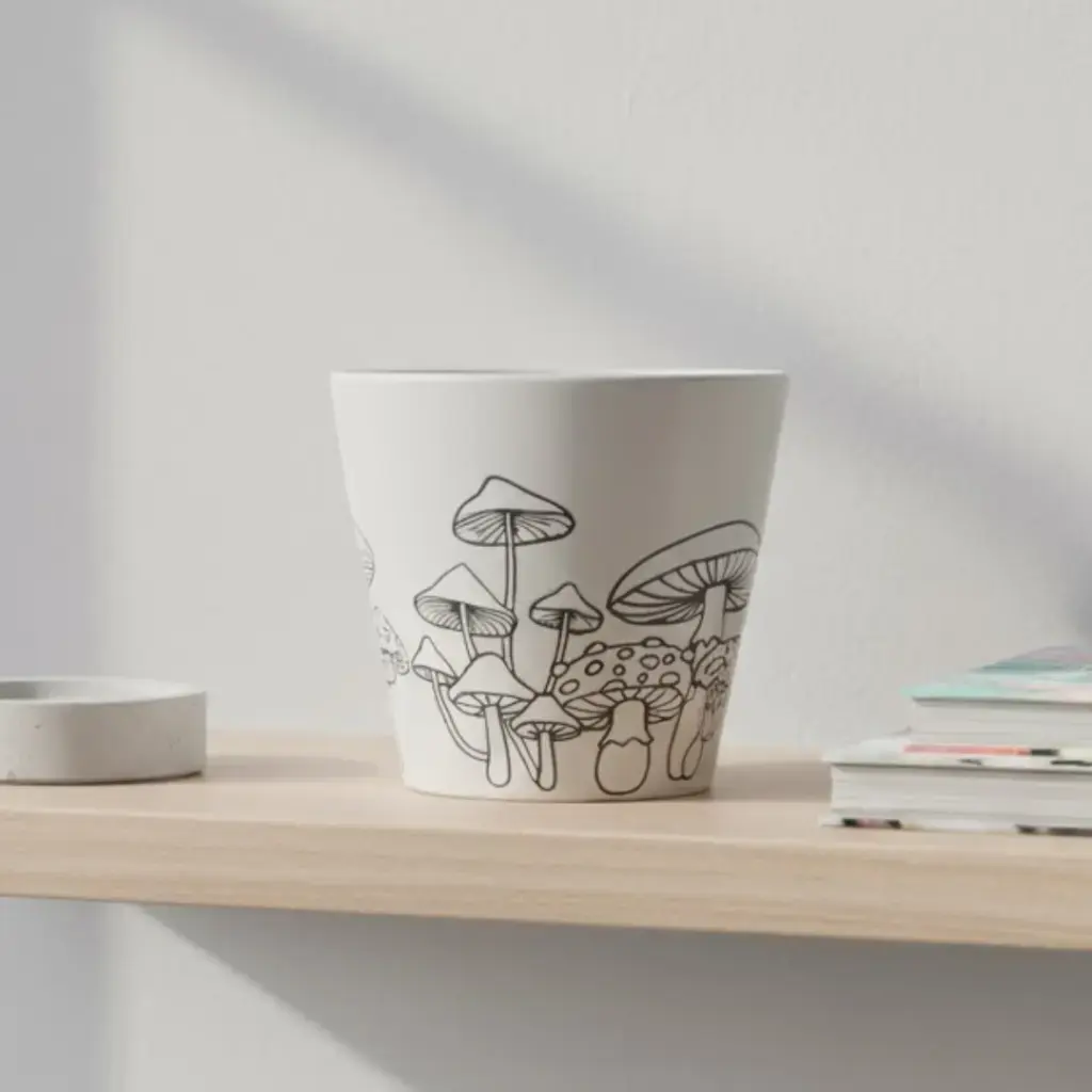 Pot Ceramic A605 (Mushroom)