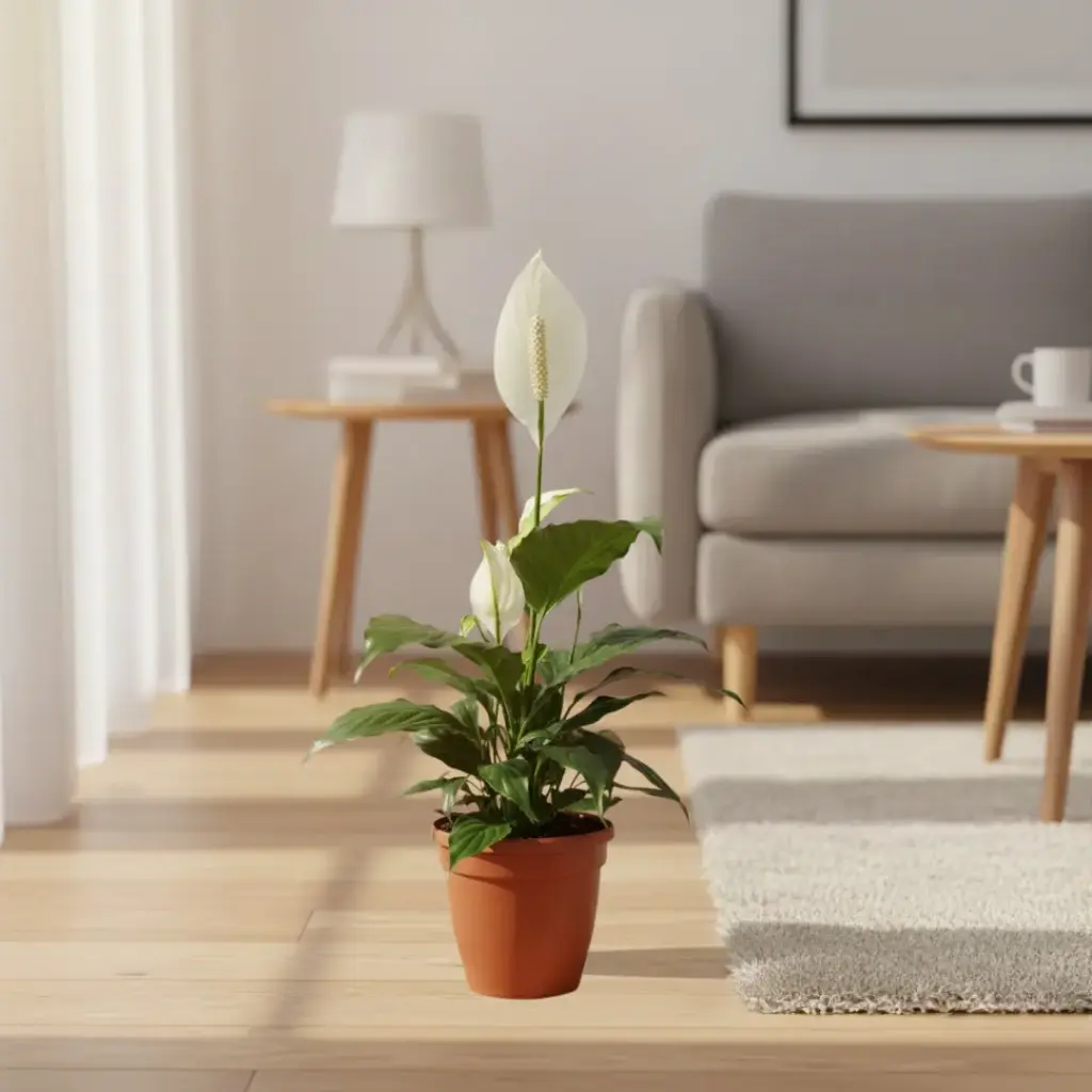 [PLFP SPPT PT 0015 2.2L H015] Peace Lily, Spathiphyllum wallisii petite (Pot # 4'' 785ml, 6'' ht)