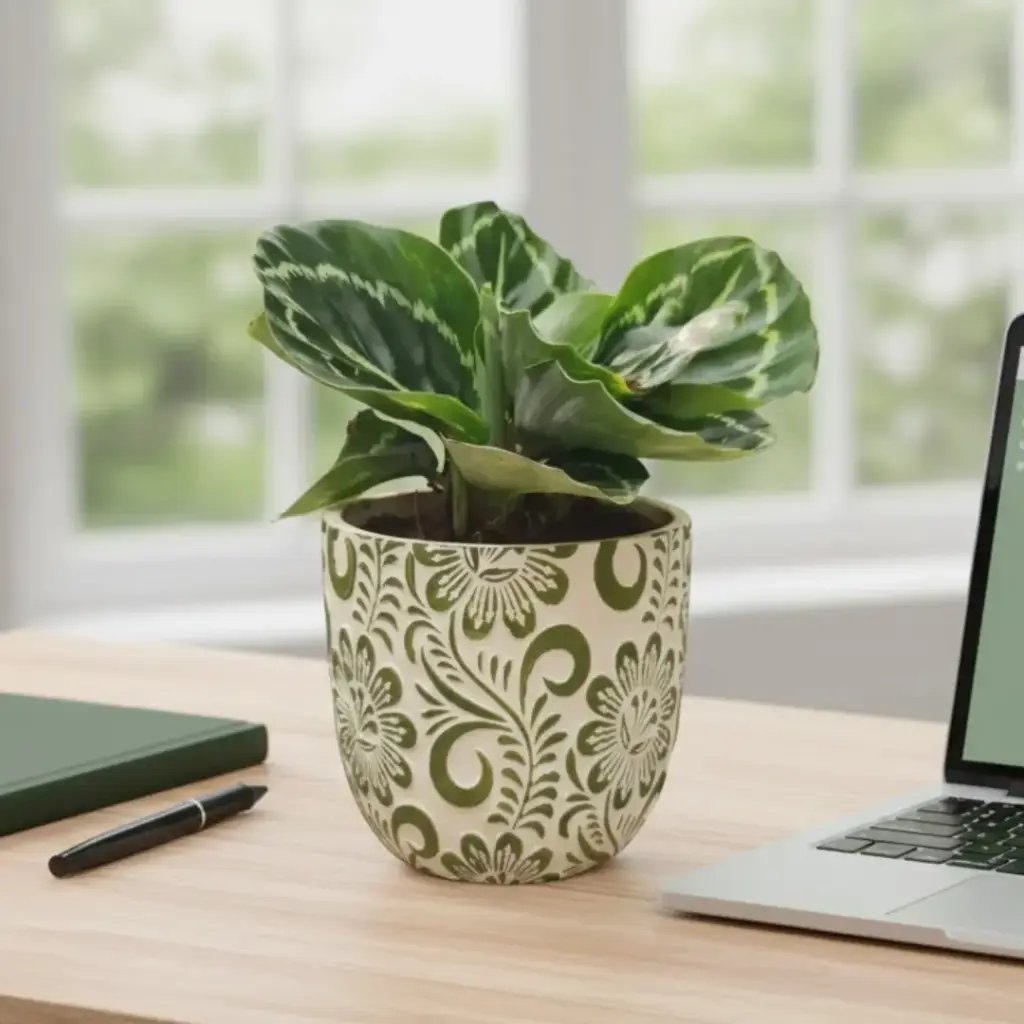 Calathea medallion 5" with Pot Floral A578 Green