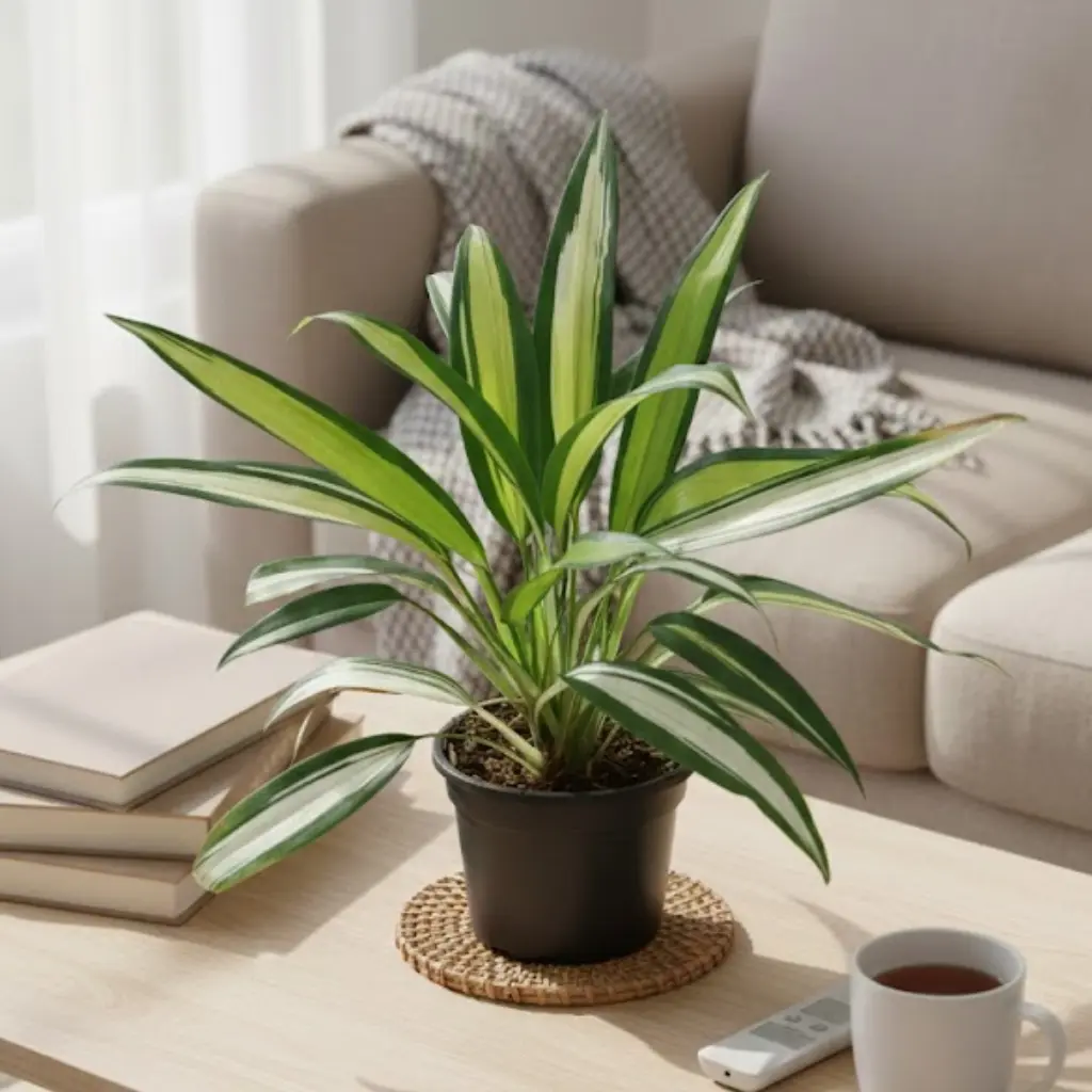 Spider plant, Chlorophytum comosum lemon