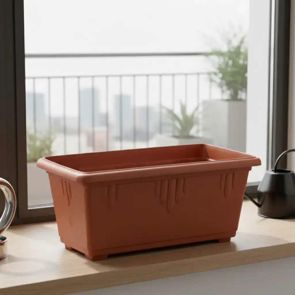 [POPL TCRE V5.2L H014 W018 L034] Pot Garden 107 (Terracotta Rectangular)