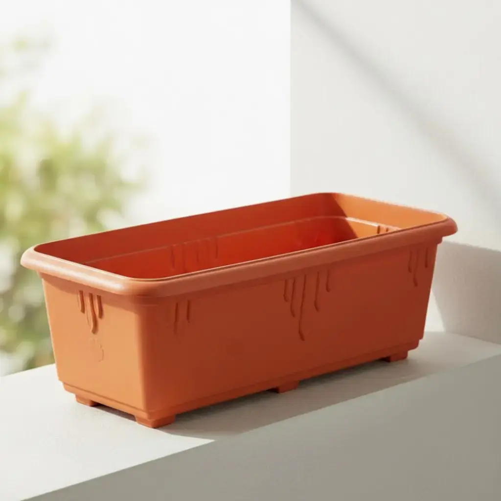 [POPL TCRE V11.6L H016 W023 L048] पॉट गार्डन 108 (Terracotta Rectangle)