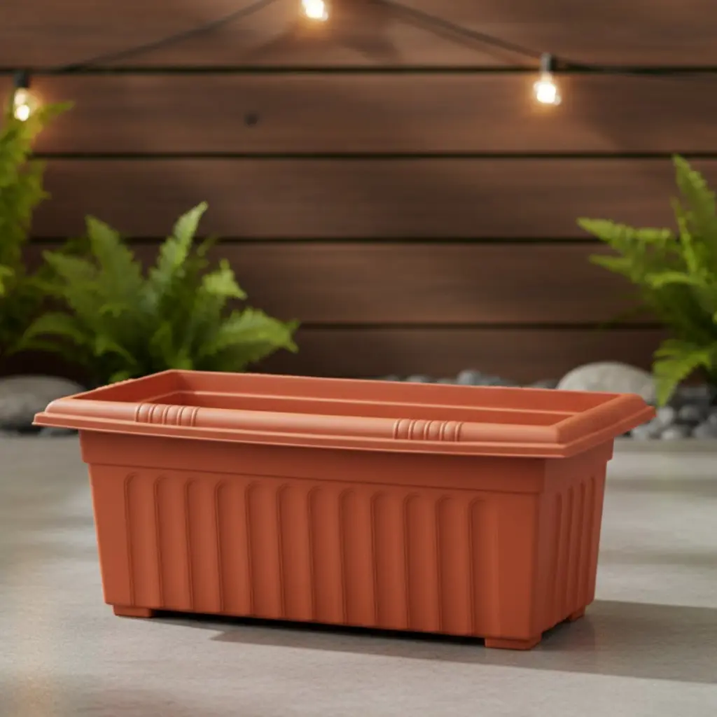 [POPL TCRE V30.8L H025 W030 L064] पॉट गार्डन 110 (Terracotta Rectangle)