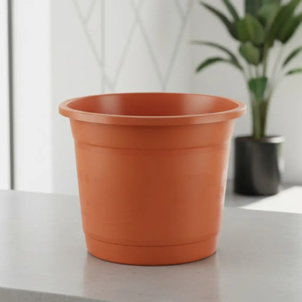 [POPL TCRO V6.9L H020 D025 D018] पॉट निसर्ग 205 (Terracotta Round)