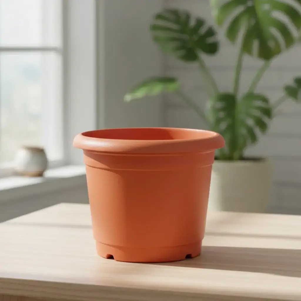 [POPL TCRO V9.4L H023 D028 D021] Pot Nisarga 301 (Terracotta Round)