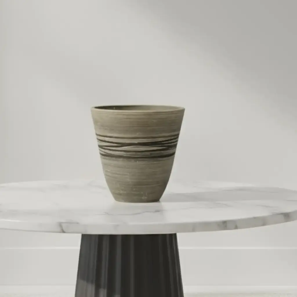 [POPS CHRO V003L D020 D012 H018] Pot 11V20 (Charcoal Round)