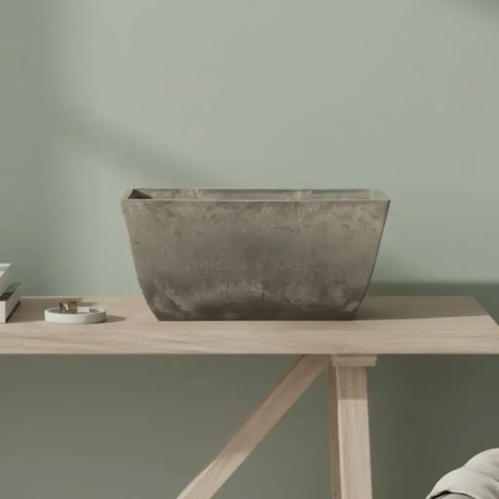 [POPS CHRE V025L L055 W030 H033] पॉट 11W55 (Charcoal Rectangle)