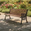 गार्डन बेंच FRP & कास्टआयरन लेग