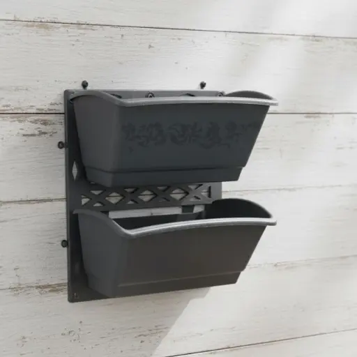 Pot Vertical Garden Black 12x12 (set)