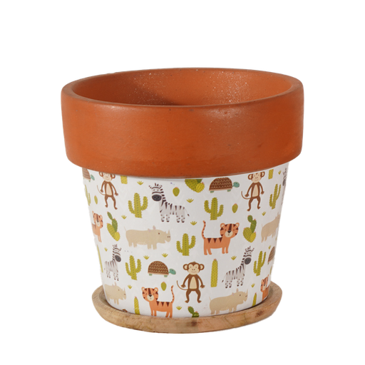 Pot Terracotta with Paper Design-Kids Jungle