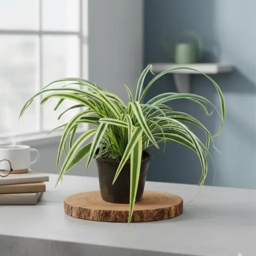 [PLFP CHLM PT 0010 785ml] Spider plant, Chlorophytum luxum lemon lime