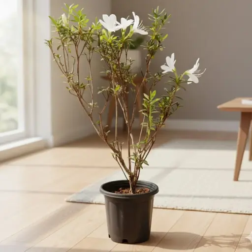 White, Azelea hybrid 