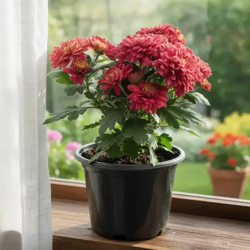 Shevanti Dark Red, Chrysanthemum morifolium  