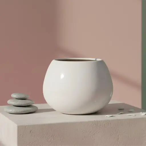 Pot Peta Mataki White