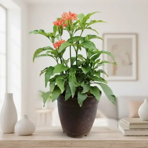 Red aboli,  firecracker flower, Crossandra nilotica