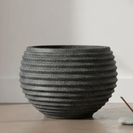 Pot Mediterranean Black Flat