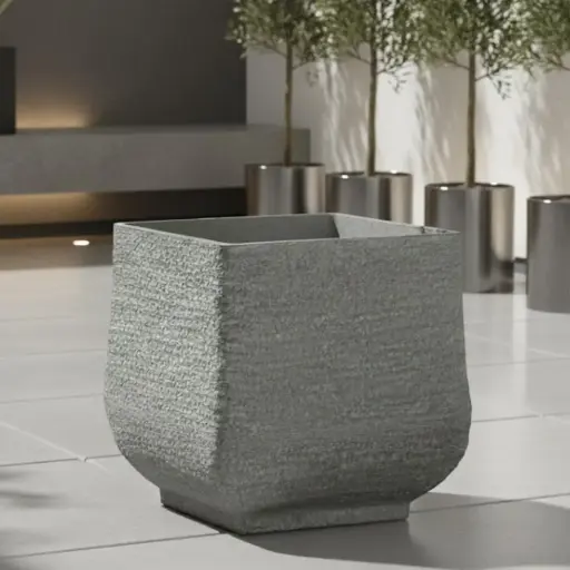 Pot Cobblestone Grey Square