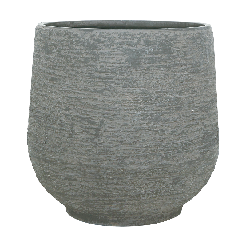 Pot Cobblestone Grey Round