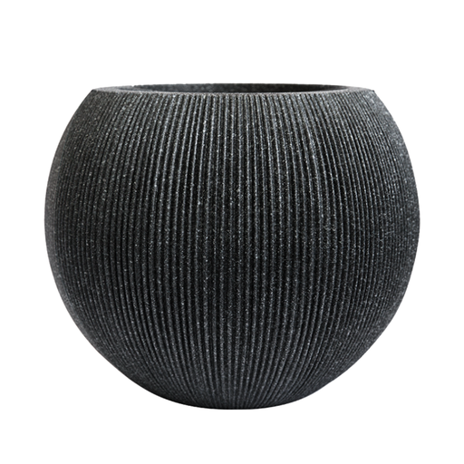 [PORE ROBL D037 H030] Pot Mediterranean Black Bowl