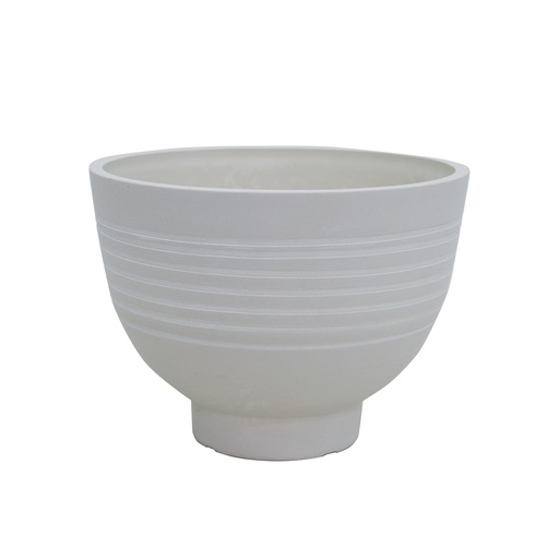 [POPS WHRO D012 H009] Pot Silk Road Bowl White Stone